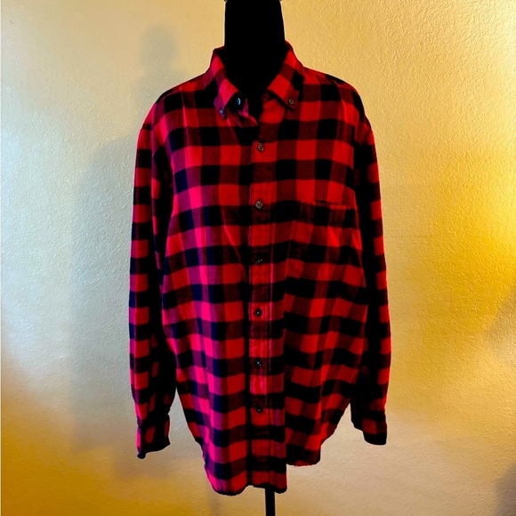 Club Room Tops - Club Room Red and Black Checkered Button Down Shirt